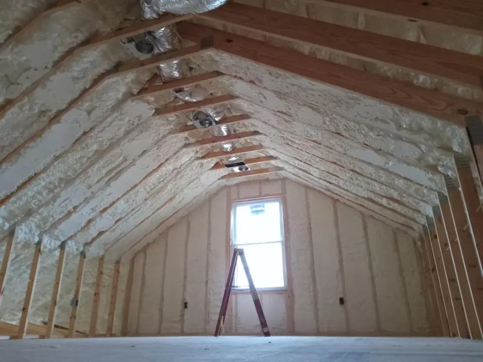 Spray foam roofing application for Crawl Space Insulation project in Elk City